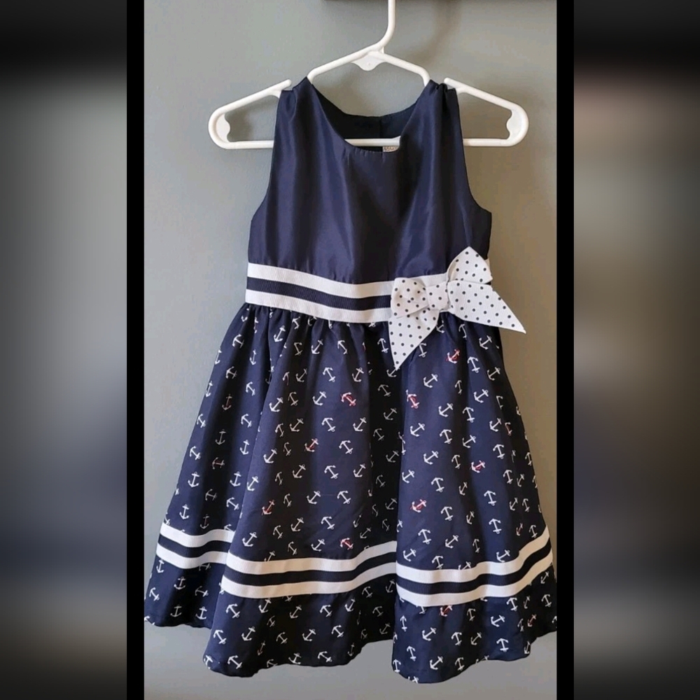 Sailor Dress Girl 3t navy Savannah - Picture 3 of 12